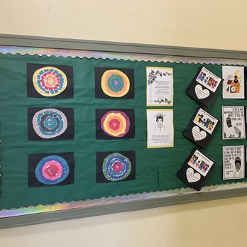 Broadway Elementary School - Artwork from some students in the hallway. - Elementary Schools Near Me - Venice, California