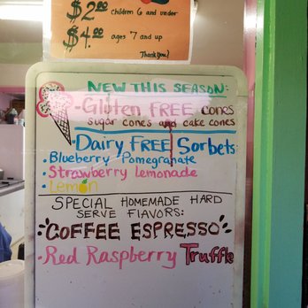 Deb's Ice Cream & Mini Golf - GLUTEN FREE sugar and regular cones, woohoo! Ahhh, the Red Raspberry Truffle was sooo yummy!! - Ice Cream & Frozen Yogurt Near Me - Randolph, Maine
