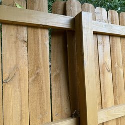 Fresh Perspective Patio and Fencing - Horrifically warped panel. Called for them to replace and I would even pay, ghosted.