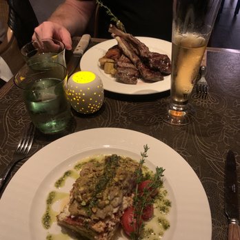 Pylos - Pistachio Sea Bass and lamb chops - Greek Near Me - New York, New York