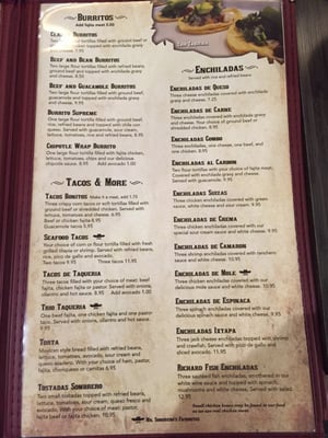 Menu photo 2 Mr. Sombrero Mexican Restaurant #2- WEST LEAGUE CITY League City, TX