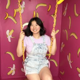 Me on the banana swing! Me on the banana swing!