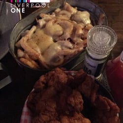 Pattersons - 500g of fried chicken and a sh*t load of fries with bacon and cheese. Destroyed us!