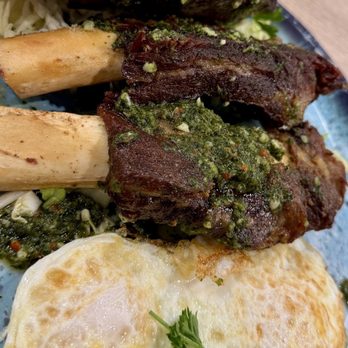 Aloha Stacks - Chimichurri fried beef ribs with over easy egg - Breakfast & Brunch Near Me - Whittier, California Aloha Stacks - Chimichurri fried beef ribs with over easy egg - Breakfast & Brunch Near Me - Whittier, California