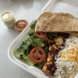 Grill Hut - Chicken kabob (well done).