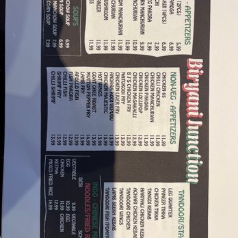Biryani Junction - Menu recent Part 1 - Indian Near Me - Newark, California