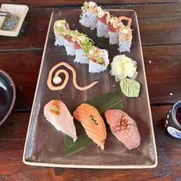 Chefs choice and hawk tuna roll.