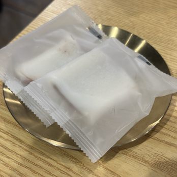Hangang - Complimentary dessert, red bean mochi? - Korean Near Me - Temple City, California Hangang - Complimentary dessert, red bean mochi? - Korean Near Me - Temple City, California