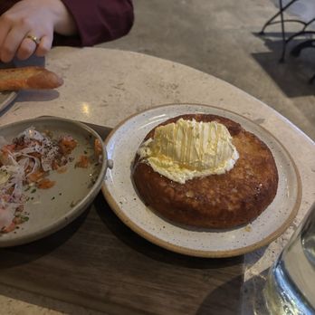 Manuela - Tuna Ocean Trout Tartare and Cast Iron Cornbread - New American Near Me - Los Angeles, California Manuela - Tuna Ocean Trout Tartare and Cast Iron Cornbread - New American Near Me - Los Angeles, California