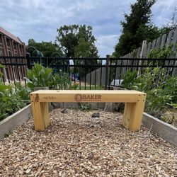 Baker Demonstration School - Garden bench made by a Baker student!