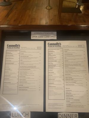 Menu photo 3 Connolly's Publik House Boston, MA Menu photo 3 Connolly's Publik House Boston, MA