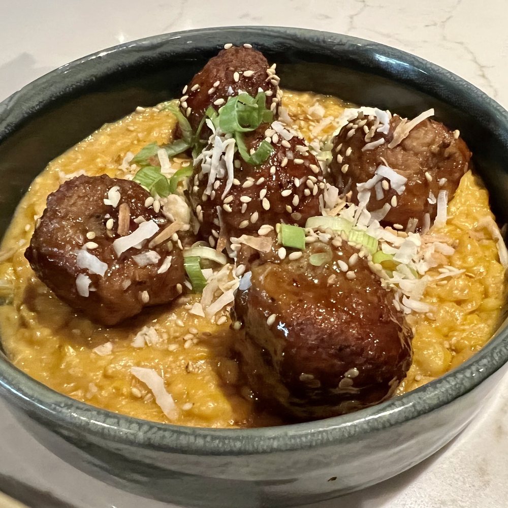 Rhea - Meatballs Over Creamed Corn - New American Near Me - Saratoga Springs, New York Rhea - Meatballs Over Creamed Corn - New American Near Me - Saratoga Springs, New York