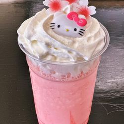 Meet for Sweets Bakery Cafe - Shake special for the month - strawberry & sakura blossom