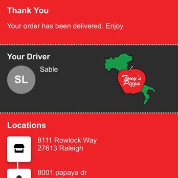 Tony's Pizza - Fail delivery order by Tony's - Pizza Near Me - Raleigh, North Carolina Tony's Pizza - Fail delivery order by Tony's - Pizza Near Me - Raleigh, North Carolina
