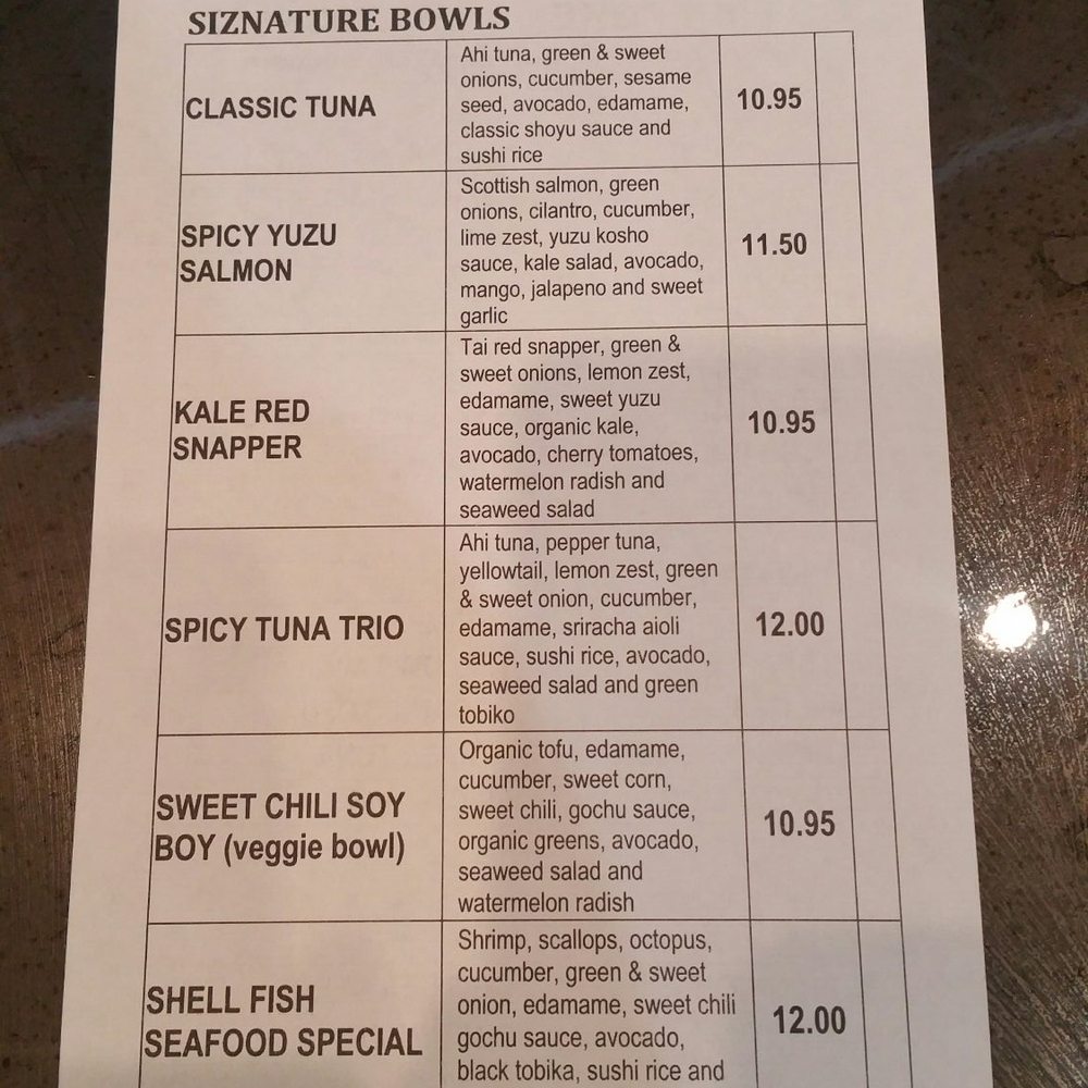 Go Fish Poke - Menu (Signature bowls) - Poke Near Me - Dallas, Texas Go Fish Poke - Menu (Signature bowls) - Poke Near Me - Dallas, Texas