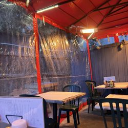 Quarterdeck - Patio was nice. There was a storm that evening!
