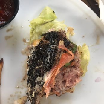 The Barley Hound - Burnt burger patty - Bars Near Me - Prescott, Arizona
