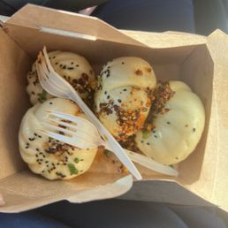 Pan fried bun with pork Pan fried bun with pork