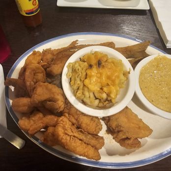 Midtown & 3rd - Seafood trio with shrimp, grouper, and mullet. - Lounges Near Me - Tallahassee, Florida