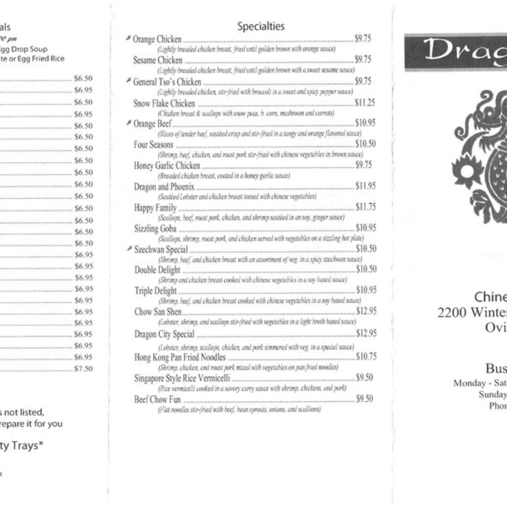Dragon City - Dragon City Menu - Chinese Near Me - Oviedo, Florida Dragon City - Dragon City Menu - Chinese Near Me - Oviedo, Florida