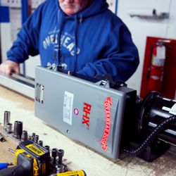 Overhead Door Company of Dallas - Overhead Door RHX commercial operator under maintenance by our certified repair crew -- built for durability and tested for safety