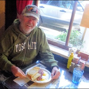 Red Moose Cafe - I'm a happy diner, as I'm ready to enjoy a delicious "Mega Moose" breakfast at Red Moose Cafe. - Breakfast & Brunch Near Me - Sierra City, California Red Moose Cafe - I'm a happy diner, as I'm ready to enjoy a delicious "Mega Moose" breakfast at Red Moose Cafe. - Breakfast & Brunch Near Me - Sierra City, California