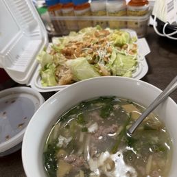 鷄沙律 Chinese Chicken Salad and Westlake beef soup 鷄沙律 Chinese Chicken Salad and Westlake beef soup
