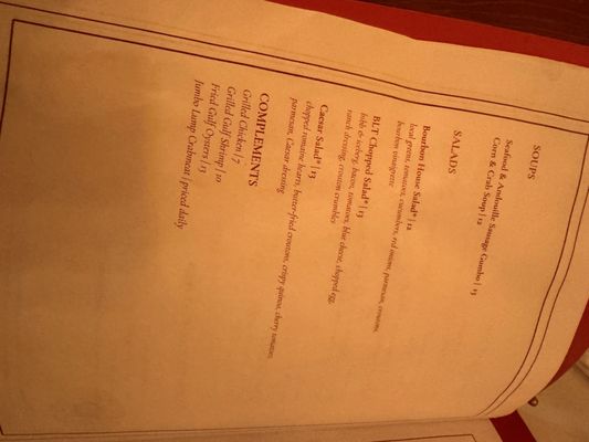 Menu photo 2 Bourbon House New Orleans, LA Menu photo 2 Bourbon House New Orleans, LA