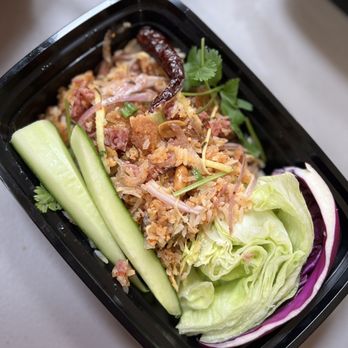 Tee Sud Thai Rustic and Bar - Nam khao aka crispy rice salad... my all time favorite - Bars Near Me - Snohomish, Washington Tee Sud Thai Rustic and Bar - Nam khao aka crispy rice salad... my all time favorite - Bars Near Me - Snohomish, Washington