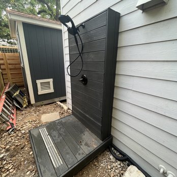 3D Builds - Composite Outdoor Shower - Fences & Gates Near Me