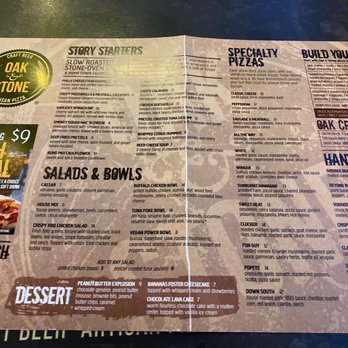 Oak and Stone - Menu - Pizza Near Me - Naples, Florida