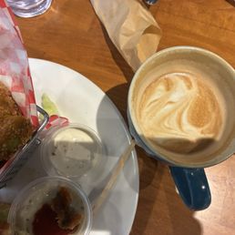 Avacado French Fries & Cafe Latte Avacado French Fries & Cafe Latte