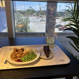 Swedish meatballs and chocolate cake