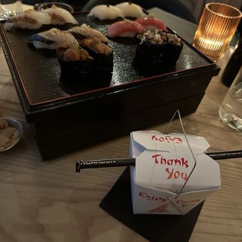 Sushi-San Lincoln Park - Thank You, Enjoy #6 and top of Megatron* - Bars Near Me - Chicago, Illinois