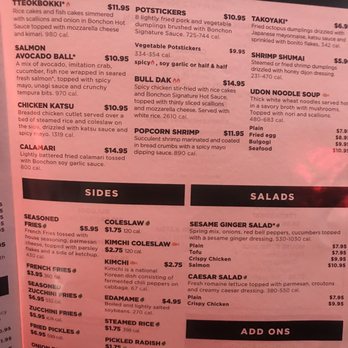 Bonchon Union - menu - Chicken Wings Near Me - Union, New Jersey
