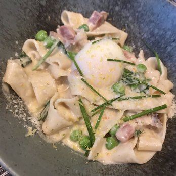 Peppervine - 62 degree egg with truffle source pasta. Delicious. - New American Near Me - Charlotte, North Carolina Peppervine - 62 degree egg with truffle source pasta. Delicious. - New American Near Me - Charlotte, North Carolina