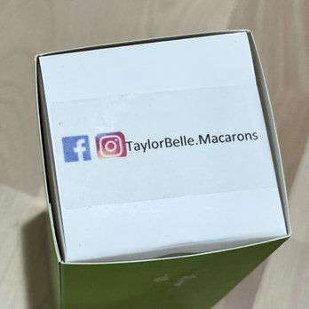 Taylor Belle Macarons - a box with the logo on it - Macarons Near Me Taylor Belle Macarons - a box with the logo on it - Macarons Near Me