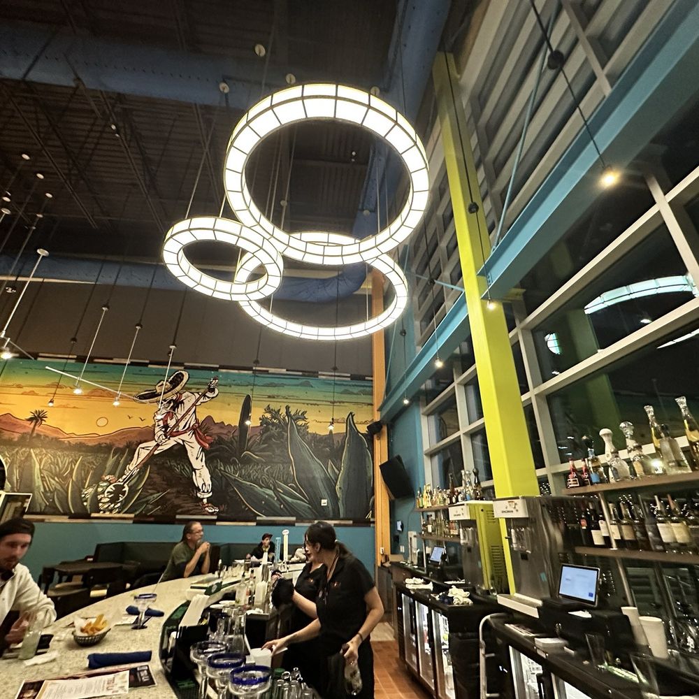Tequila's Waterfront - Beautiful lighting and mural in the restaurant. - Mexican Near Me - Wilmington, North Carolina Tequila's Waterfront - Beautiful lighting and mural in the restaurant. - Mexican Near Me - Wilmington, North Carolina