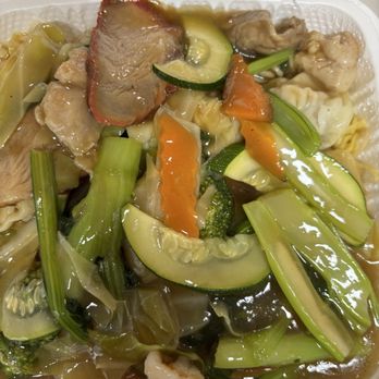 Airport Commercial Center - Soft Gau Gee with vegetables over soft noodles - Shopping Centers Near Me - Honolulu, Hawaii