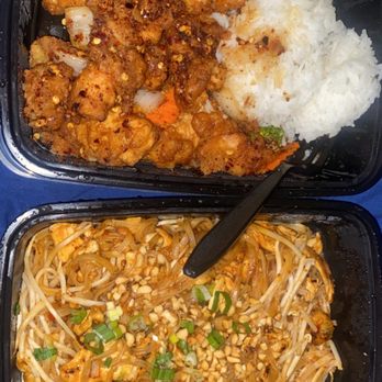 Thai 65 Express - Orange Chicken Spicy Level: Very Hot & Chicken Phad Thai Spicy Level: Medium. - Food Trucks Near Me - Bellevue, Washington Thai 65 Express - Orange Chicken Spicy Level: Very Hot & Chicken Phad Thai Spicy Level: Medium. - Food Trucks Near Me - Bellevue, Washington