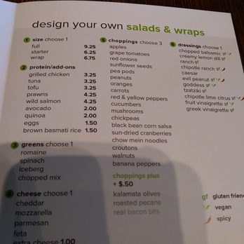 The Chopped Leaf - Menu - Salad Near Me - Ottawa, Ontario