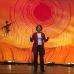 Dance Collection Danse - Director of Collections and Research Amy Bowring addressing an audience at Ryerson University