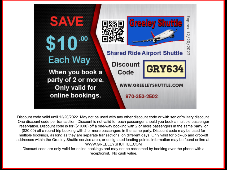 GREELEY SHUTTLE LLC Updated September 2024 22 Reviews 4707 W 5th