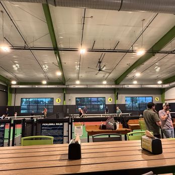 Chicken N Pickle - 3 courts and 3 more on the other side of bar with an outside section. - Pickleball Near Me - Thornton, Colorado