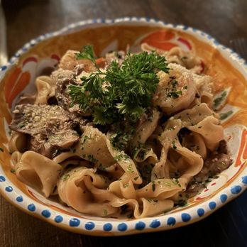 Cesarina - Funghi Pasta with Pappardelle and Shrimp - Italian Near Me - San Diego, California Cesarina - Funghi Pasta with Pappardelle and Shrimp - Italian Near Me - San Diego, California