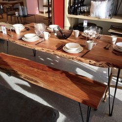 Structube - Just bought this impressive dining table and bench! Solid wood for an affordable price - Reno series!
