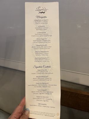 Menu photo 4 Escondido Santa Fe, NM