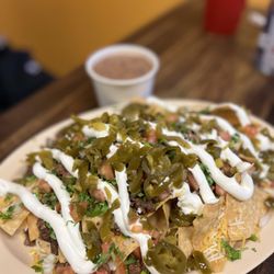 Las 3 Marias Tacos Y Huaraches - Carne Asada Nachos (asked for beans on the side)