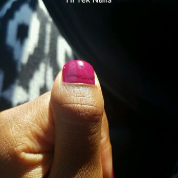 Hi Tek Nails - Buble polish from too many coats - Nail Salons Near Me - Cerritos, California