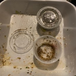 Salad was so good. This is what was left! Lol